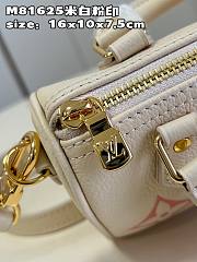 LV M81625 Nano Speedy bag  White& Pink  16*10*7.5cm - 3