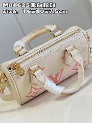 LV M81625 Nano Speedy bag  White& Pink  16*10*7.5cm - 2