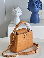 Louis Vuitton  M48864 Capucines  Orange  bag 21*14*8cm - 3