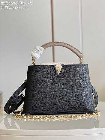 Louis Vuitton M27078 Capucines  black  bag 27*18*9cm