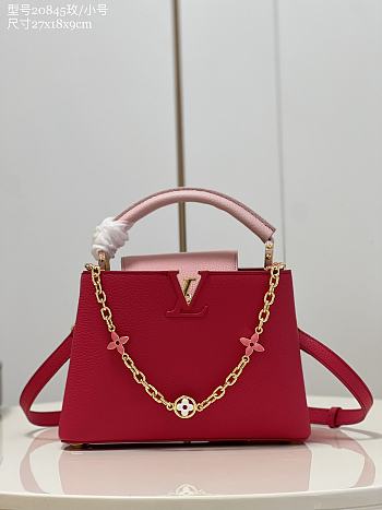 Louis Vuitton M20845  Capucines red bag 27*18*9cm