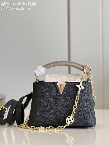 Louis Vuitton M27078 Capucines black bag  21*14*8cm