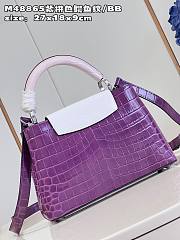 Louis Vuitton M48865 Capucines purple bag BB  27*18*9cm  - 4