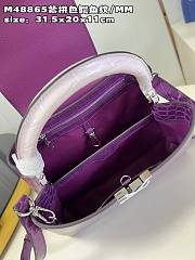 Louis Vuitton M48865 Capucines purple bag MM  31.5*20*11cm - 3