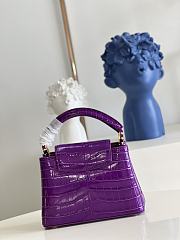 Louis Vuitton Capucines purple tote Chain bag  21*14*8cm - 3