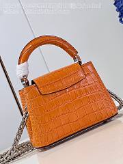 Louis Vuitton Capucines nano Mini orange  bag Chain  21*14*8cm - 3