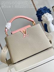 Louis Vuitton Capucines MM BAG M81409  white&pink  31.5*20*11cm - 1