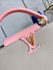 Louis Vuitton Capucines MM BAG M81409  white&pink  31.5*20*11cm - 2