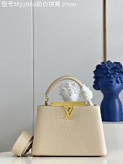 Louis Vuitton Capucines bag M59882 Milk white and yellow 27*18*9cm - 1