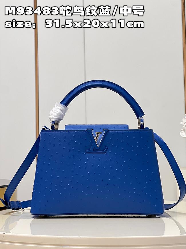 Louis Vuitton Capucines MM bag M93483 Royal blue  31.5*20*11cm - 1