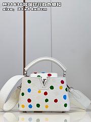 Louis Vuitton x YK Capucines bag M21637 Colorful printed white  silver buckle 27*18*9cm - 1