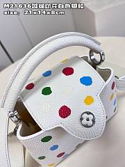 Louis Vuitton x YK Capucines bag M21637 Colorful printed white  silver buckle 27*18*9cm - 2