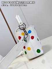 Louis Vuitton x YK Capucines bag M21637 Colorful printed white  silver buckle 27*18*9cm - 5