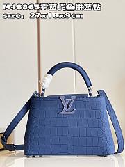 Louis Vuitton Capucines BB bag M48865 Mist blue crocodile with blue diamonds  27*18*9cm - 1