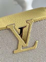 Louis Vuitton Capucines Mini bag M48865 Vanilla yellow canvas embroidery  21x14x8 cm - 4