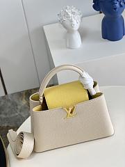 Louis Vuitton Capucines bag M59883  Milk white and yellow  31.5*20*11cm - 2