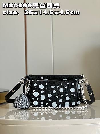 Louis Vuitton M80399  LV x YK Multi Pochette Accessoires​ Black and White   25*14.5*4.5cm