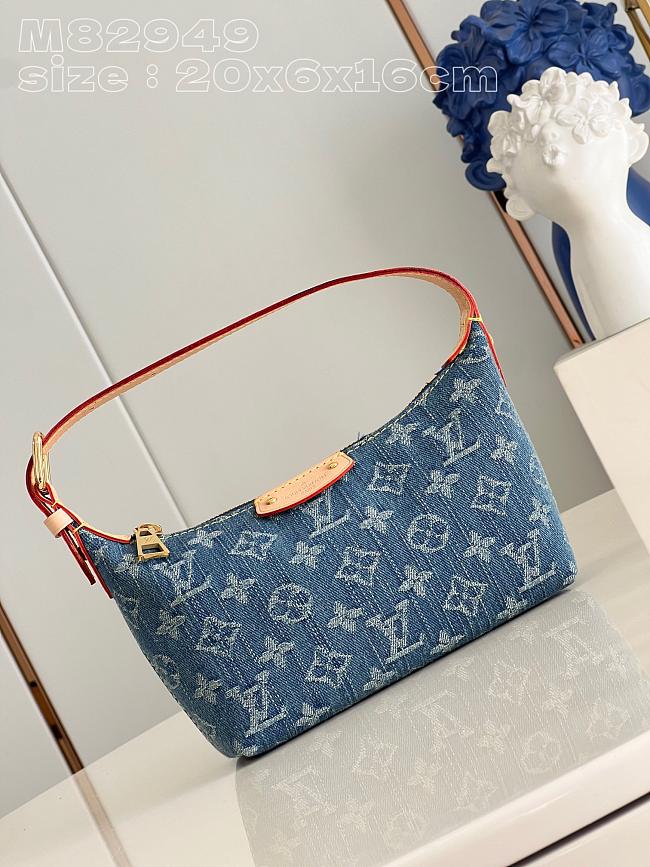 Louis Vuitton  M82949 Hills Pochette Blue Denim bag 20.5*6*16cm - 1