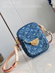 Louis Vuitton M82948 Fairfax Pochette Denim Blue  14*18*2.7cm - 1