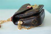 Louis Vuitton  Micro Pochette Métis bag dark brown chain   14*11*3.5cm - 5