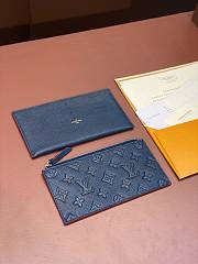 Louis Vuitton  Pochette Félicie Dark blue embossed chain bag  21*12*3cm - 4