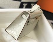 Hermes Kelly Pochette white bag  22cm  - 5