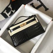 Hermes Kelly Pochette black bag 22cm  - 4