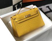 Hermes Kelly Pochette yellow 22cm - 1