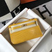 Hermes Kelly Pochette yellow 22cm - 3