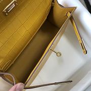 Hermes Kelly Pochette yellow 22cm - 5