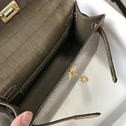 Hermes Kelly Pochette  grey bag  22cm - 2