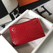 Hermes Kelly Pochette red  bag  22cm - 3