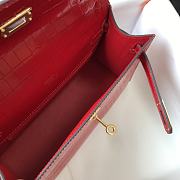 Hermes Kelly Pochette red  bag  22cm - 4