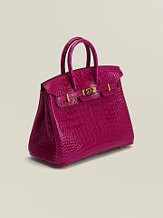  Hermes Modelnumber bag rose red  25*20*13cm - 3