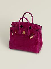  Hermes Modelnumber bag rose red  25*20*13cm - 2