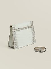 Hermes KD22-kelly dance  Silver lock 22*17*7CM - 4