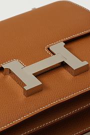 Hermes crossbody bag Brown  silver lock 19*15*4CM - 2