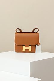 Hermes crossbody bag Brown gold lock 19*15*4CM - 1