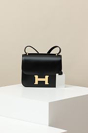 Hermes crossbody bag black  gold  lock 19*15*4CM - 1