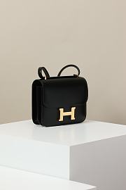 Hermes crossbody bag black  gold  lock 19*15*4CM - 4