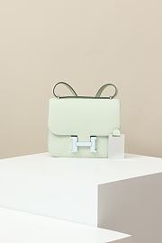 Hermes crossbody bag green  silver lock 19*15*4CM - 1