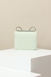 Hermes crossbody bag green  silver lock 19*15*4CM - 5