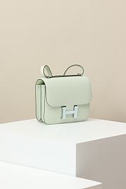 Hermes crossbody bag green  silver lock 19*15*4CM - 4