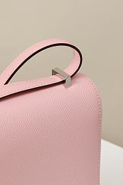 Hermes crossbody bag pink silver lock 19*15*4CM - 2