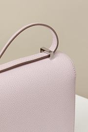 Hermes crossbody bag Pale pink silver lock 19*15*4CM - 2