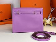 Hermes mini Kelly  purple gold lock  bag - 2