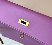 Hermes mini Kelly  purple gold lock  bag - 5