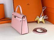 Hermes mini Kelly pink silver lock  bag - 2