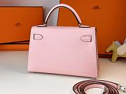 Hermes mini Kelly pink silver lock  bag - 4