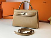 Hermes mini Kelly brown gold lock bag - 1